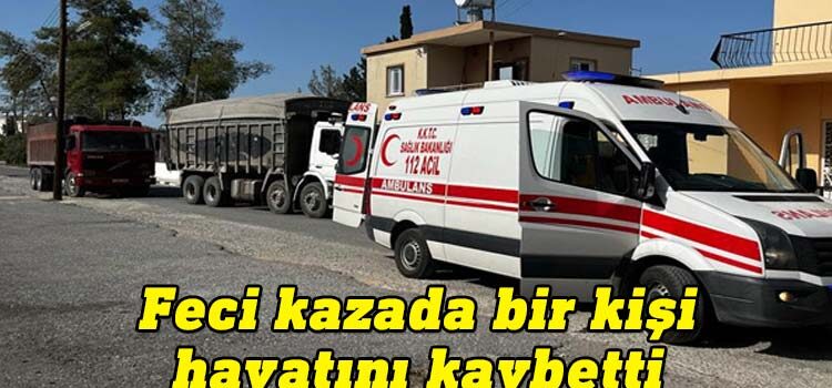 Akdoğan’da bugün saat 15.45 sıralarında meydana gelen kazada bir kişi hayatını kaybetti.