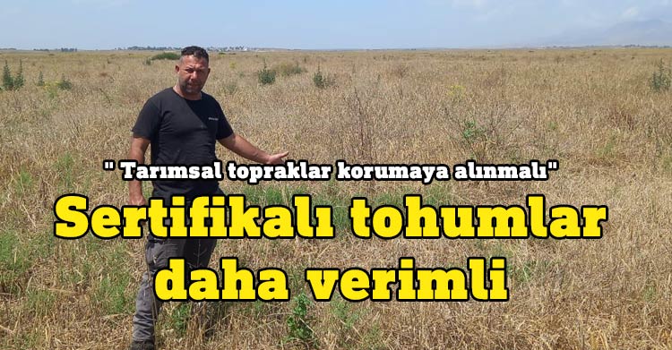 Kıbrıs Türk Çiftçiler Birliği Başkanı Mehmet Nizam, sertifikalı arpa tohumlarının, sertifikasız tohumlara göre çok daha iyi rekolte verdiğini, devletin çiftçileri sertifikalı tohum kullanması için teşvik etmesi gerektiğini, devletin sertifikalı tohuma teşvik vererek 1 milyar TL’ tasarruf edebileceğini vurguladı.