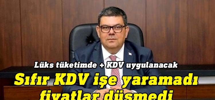 Maliye Bakanı Dr. Özdemir Berova, lüks tüketim içerisine girebilecek olan bazı KDV oranlarında yükseltme yaptıklarını açıkladı.