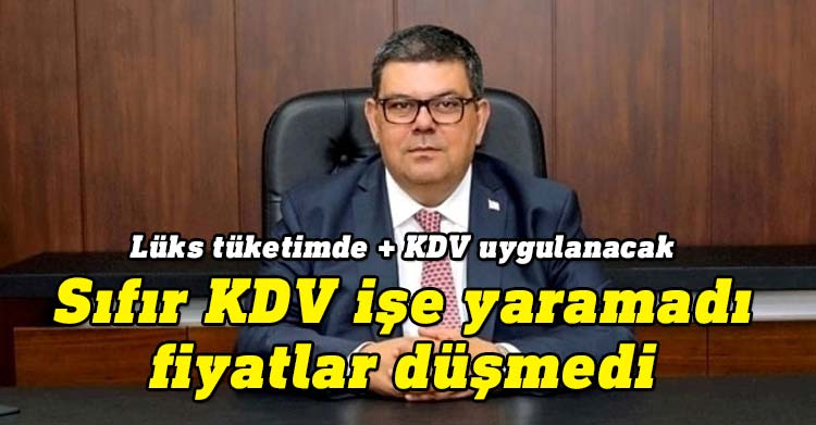 Maliye Bakanı Dr. Özdemir Berova, lüks tüketim içerisine girebilecek olan bazı KDV oranlarında yükseltme yaptıklarını açıkladı.