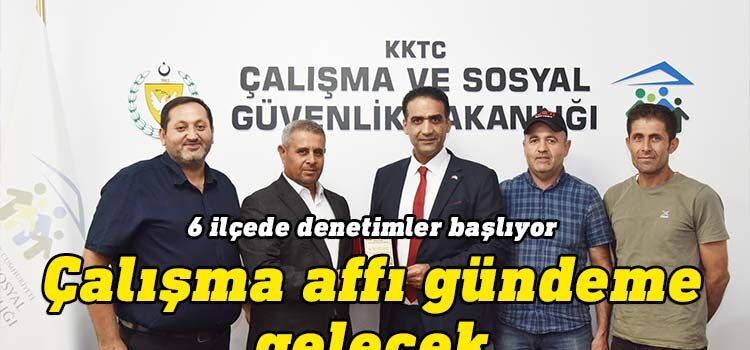 Çalışma ve Sosyal Güvenlik Bakanı Sadık Gardiyanoğlu Abdo Okur başkanlığındaki Kıbrıs Türk Oto Elektrikçiler Birliği temsilcilerini kabul etti.