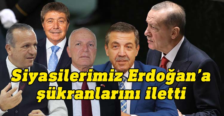 Cumhurbaşkanı Ersin Tatar, Türkiye Cumhurbaşkanı Recep Tayyip Erdoğan’ın 78’inci Birleşmiş Milletler Genel Kurulu Toplantısı’nda Kıbrıs konusunda yaptığı açıklamalar KKTC'de geniş yankı uyandırdı.