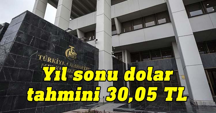 Türkiye Cumhuriyet Merkez Bankası Piyasa Katılımcıları Anketi'ne göre yıl sonu dolar kuru tahmini 30,05 lira, enflasyon beklentisi ise yüzde 68,01 oldu.