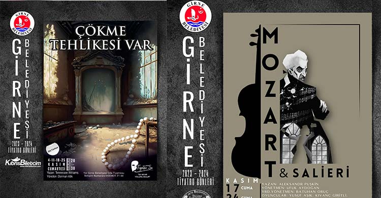 Girne Belediyesi Tiyatro Toplulukları 2023 – 2024 sezonuna 3 farklı oyunla başlayacak.