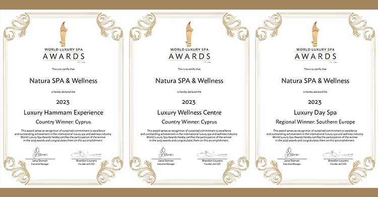 Natura Spa & Wellness uluslararası dört ödülün sahibi oldu