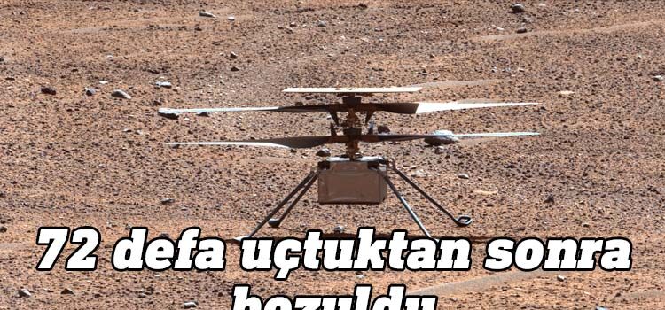 NASA’nın Mars’taki helikopteri Ingenuity (Maharet), pervanelerinden birinin hasar görmesi nedeniyle acil iniş gerçekleştirdi.