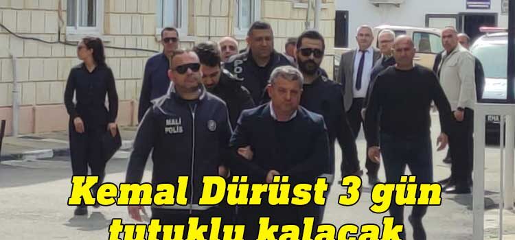 Sahte diploma soruşturması kapsamında tutuklanarak mahkemeye çıkarılan eski bakan ve KSTÜ Mütevelli Heyeti Başkan Vekili Kemal Dürüst, soruşturma kapsamında 3 gün tutuklu kalacak.