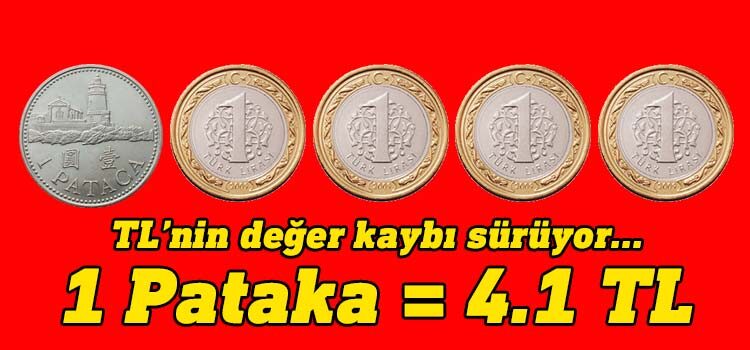 Vatandaşın ekonomik gücü günden güne düşerken, Türk Lirası da neredeyse dünyadaki tüm para birimleri karşısında değer kaybına uğruyor. Makao’nun yerel parası Pataka, Türk Lirası karşısında değer kazandı!