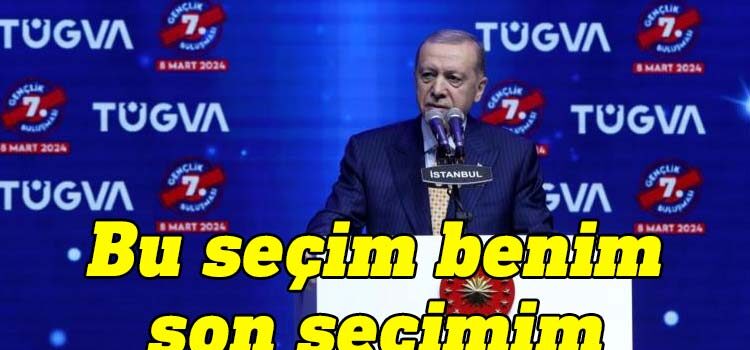 TC Cumhurbaşkanı Recep Tayyip Erdoğan, 31 Mart’ta düzenlenecek yerel seçimler ile ilgili olarak, "Benim için bu bir final, yasanın verdiği yetkiyle bu seçim benim son seçimim; çıkacak netice benden sonra gelecek kardeşlerim için bir emanetin devri olacak" dedi.