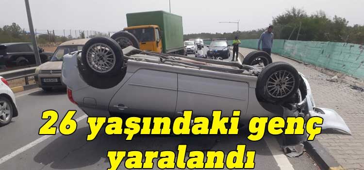 Lefkoşa’da Osman Örek Caddesi’nde meydana gelen trafik kazasında 26 yaşındaki Ahmet Uçar yaralandı.