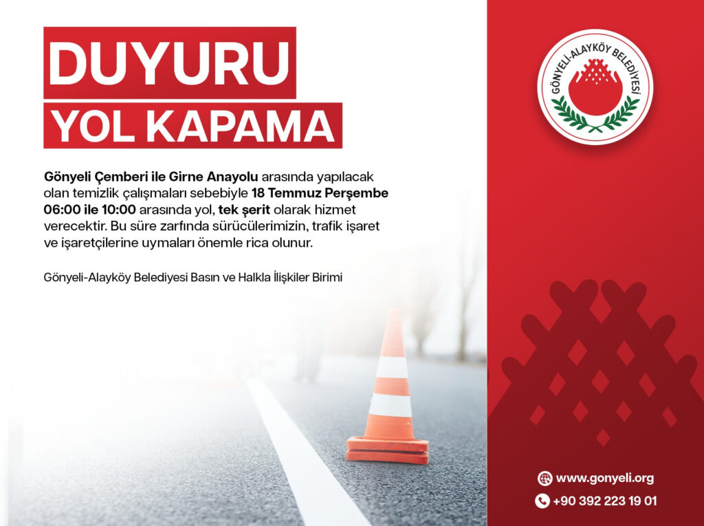 gönyeli girne yolu temizlik
