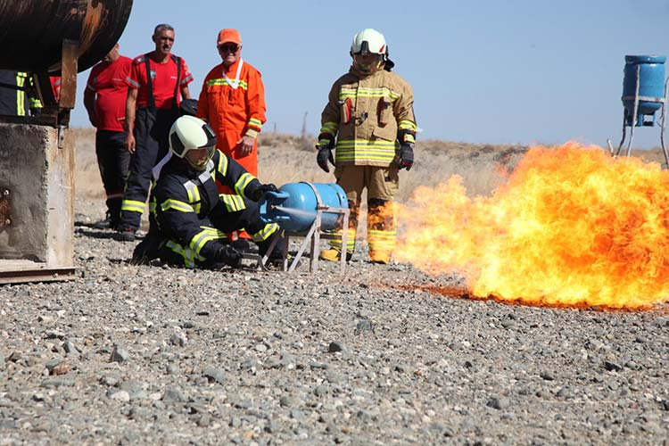 intergaz yangın eğitim tatbikat