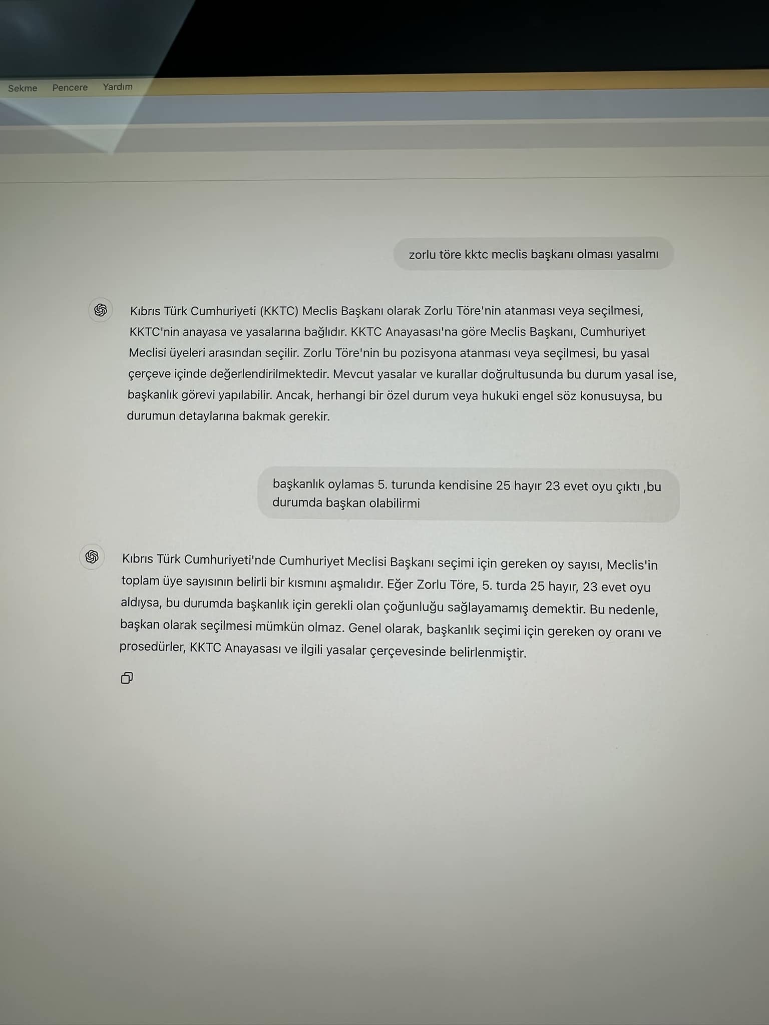 Zeki Ziya Zorlu Töre ChatGPT