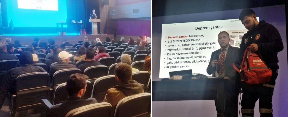 GAÜ ve LAÇ Belediyesi iş birliğinde, "Temel Afet ve İlk Yardim Eğitim Semineri" düzenlendi