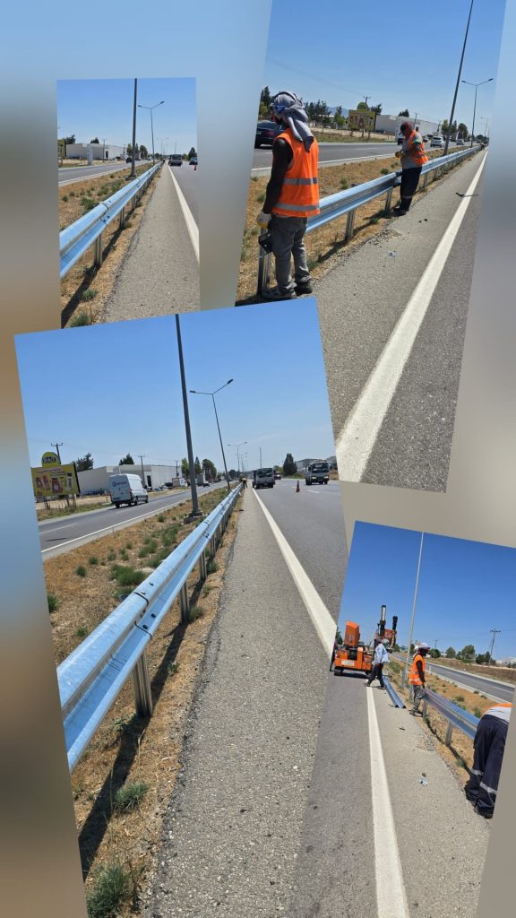 Lefkoşa-Güzelyurt ana yolunda oto korkuluk çakım işleri başladı