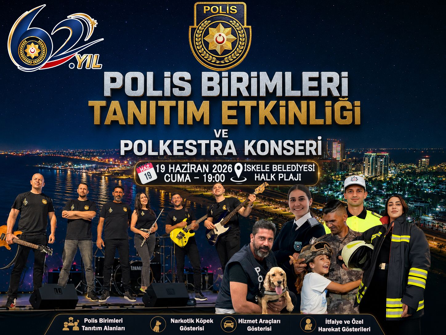 Cuma günü İskele’de Polis Birimleri Tanıtım Etkinliği ve Polkestra Konseri düzenlenecek