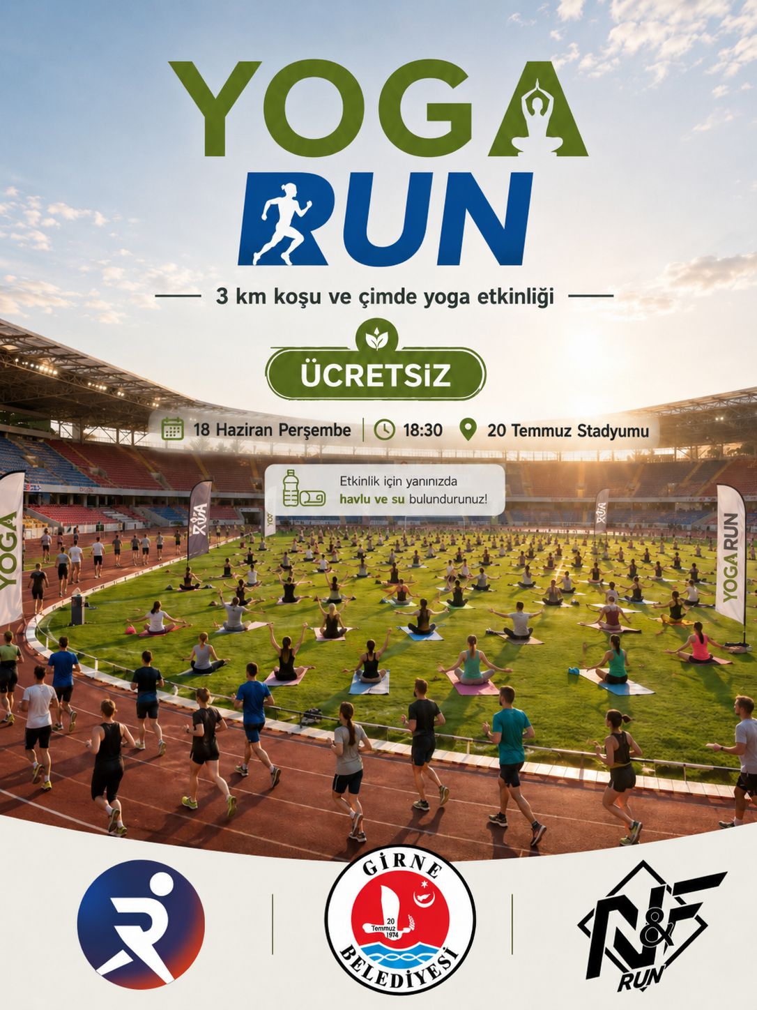 Girne 20 Temmuz Stadyumu’nda “Yoga Run” etkinliği düzenlenecek