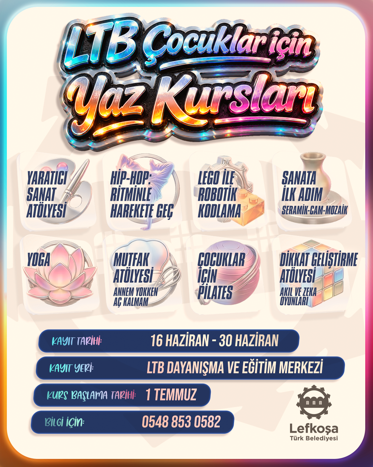 LTB Yaz Atölyeleri kayıtları yarın başlıyor
