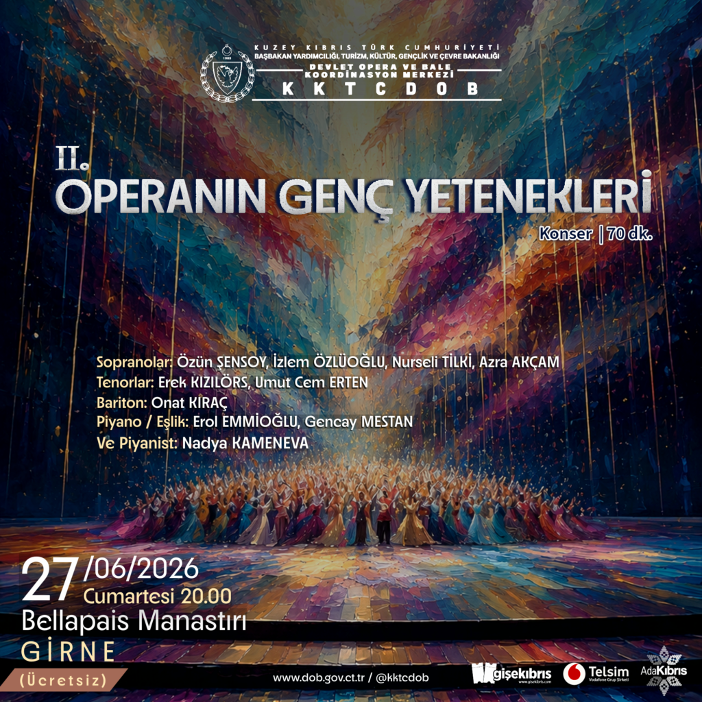 “Operanın Genç Yetenekleri” konseri 27 Haziran’da Bellapais Manastırı’nda düzenlenecek