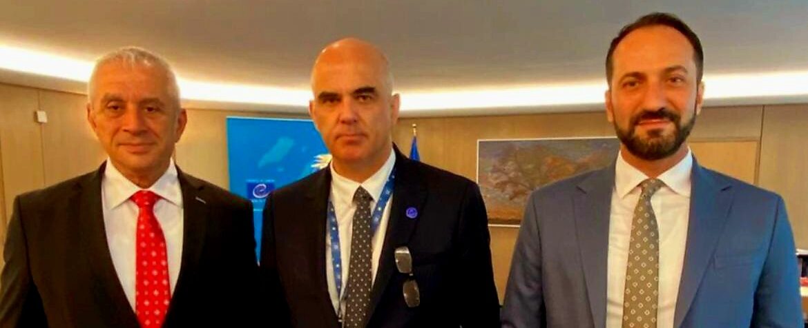 Taçoy ve Candan, Avrupa Konseyi Genel Sekreteri Alain Berset ile bir araya geldi