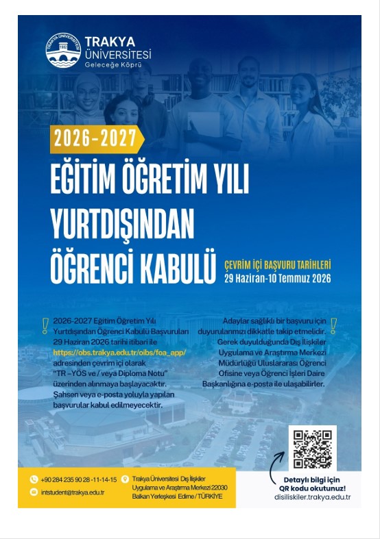 Trakya Üniversitesi’nin KKTC öğrencilerine yönelik kontenjan başvuruları başladı
