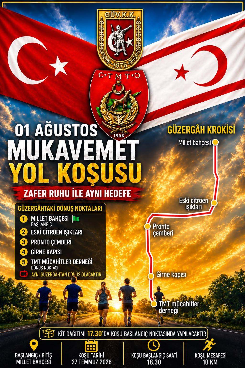 “01 Ağustos Mukavemet Yol Koşusu” 27 Temmuz’da yapılıyor