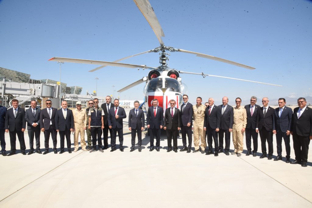 Cevdet Yılmaz KKTC’de… Ercan’da Yangın Söndürme Helikopteri teslim töreni yapıldı