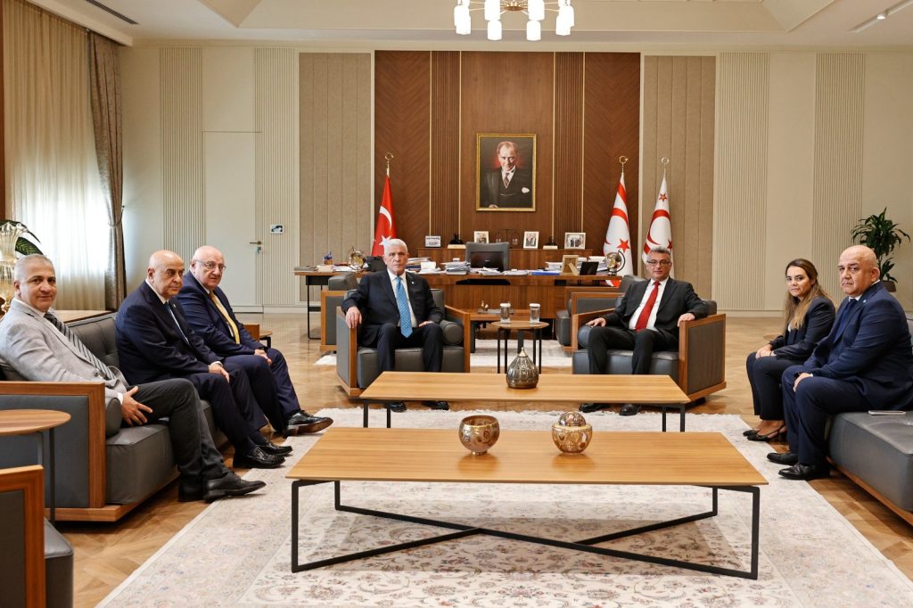 Cumhurbaşkanı Erhürman, İYİ Parti Genel Başkanı Dervişoğlu ve beraberindeki heyeti kabul etti