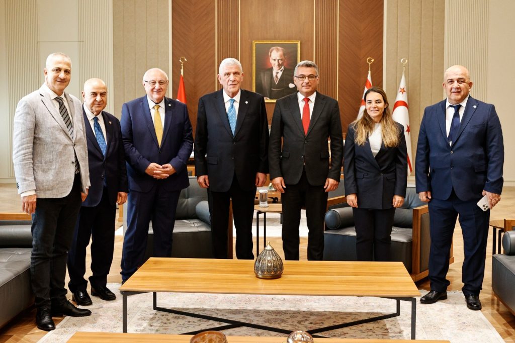 Cumhurbaşkanı Erhürman, İYİ Parti Genel Başkanı Dervişoğlu ve beraberindeki heyeti kabul etti