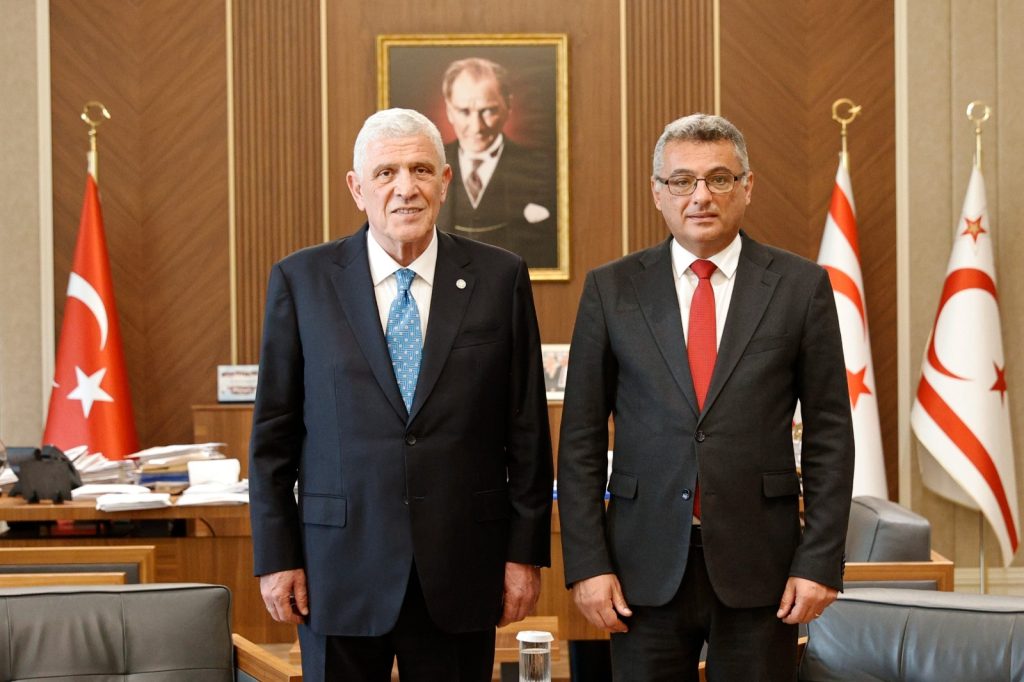 Cumhurbaşkanı Erhürman, İYİ Parti Genel Başkanı Dervişoğlu ve beraberindeki heyeti kabul etti