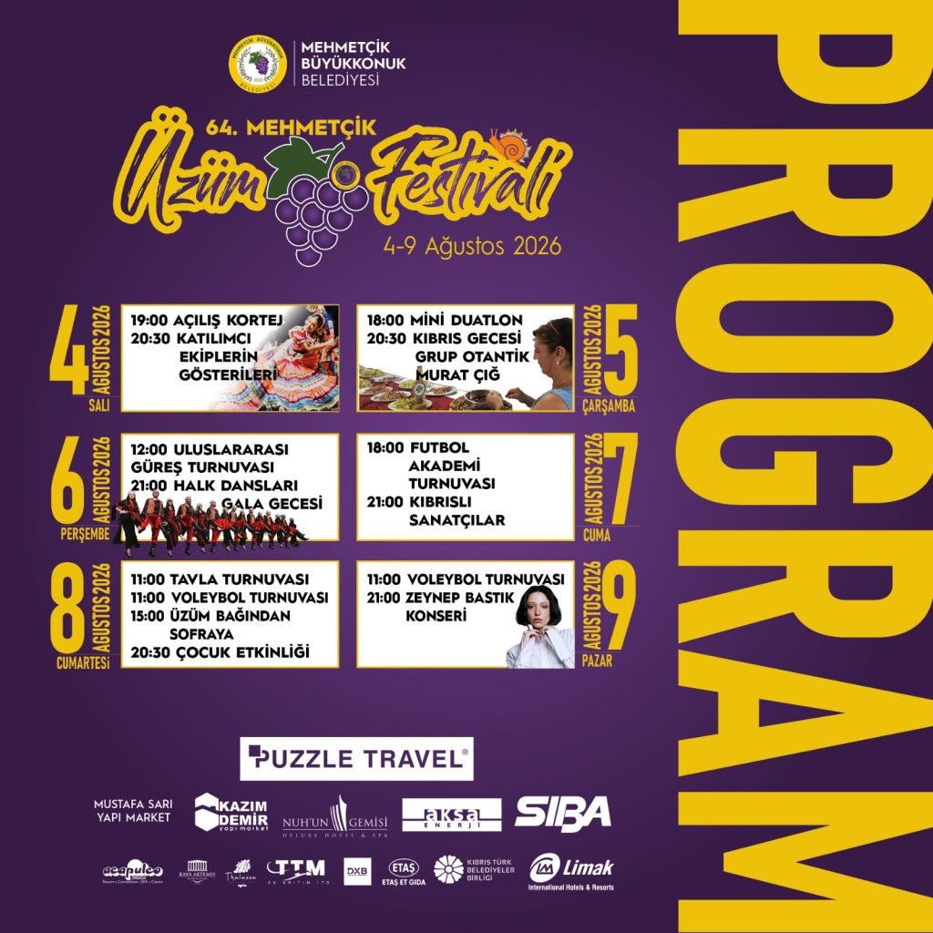 Mehmetçik Üzüm Festivali, 4 Ağustos’ta başlıyor