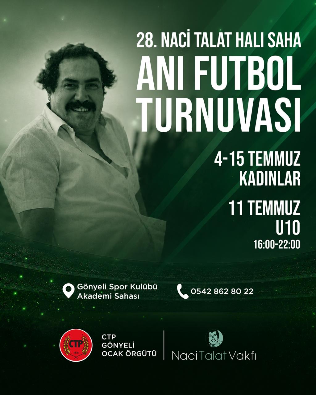 28’inci Naci Talat Halı Saha Futbol Anı Turnuvası cumartesi başlıyor
