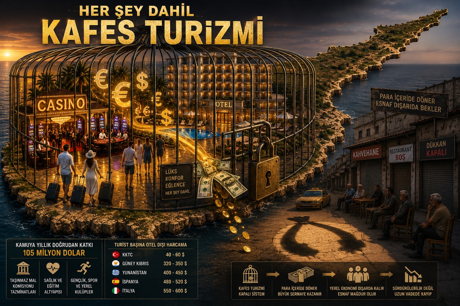 KKTC Turizminde “Ne Yardan Ne Serden”: Hem Milyar Dolarlık Kasa Hem Mağdur Esnaf!