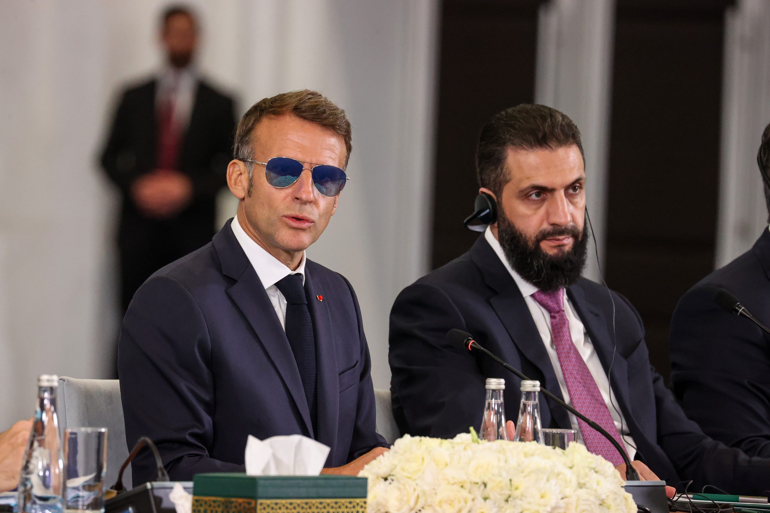 Şara ile Macron, Suriye-Fransa Ekonomi Forumu’nda konuştu