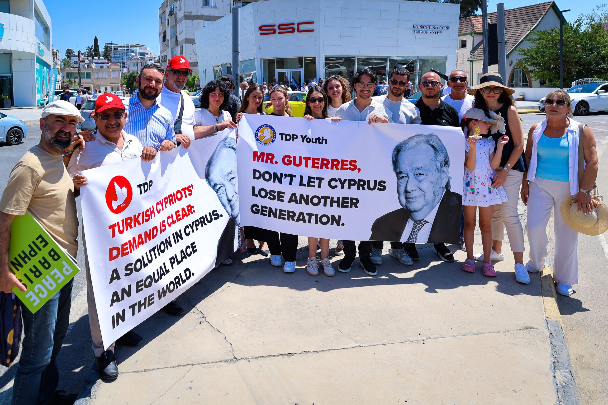 TDP Citroen Işıkları’nda yer alan Guterres’i karşılama etkinliğine katıldı