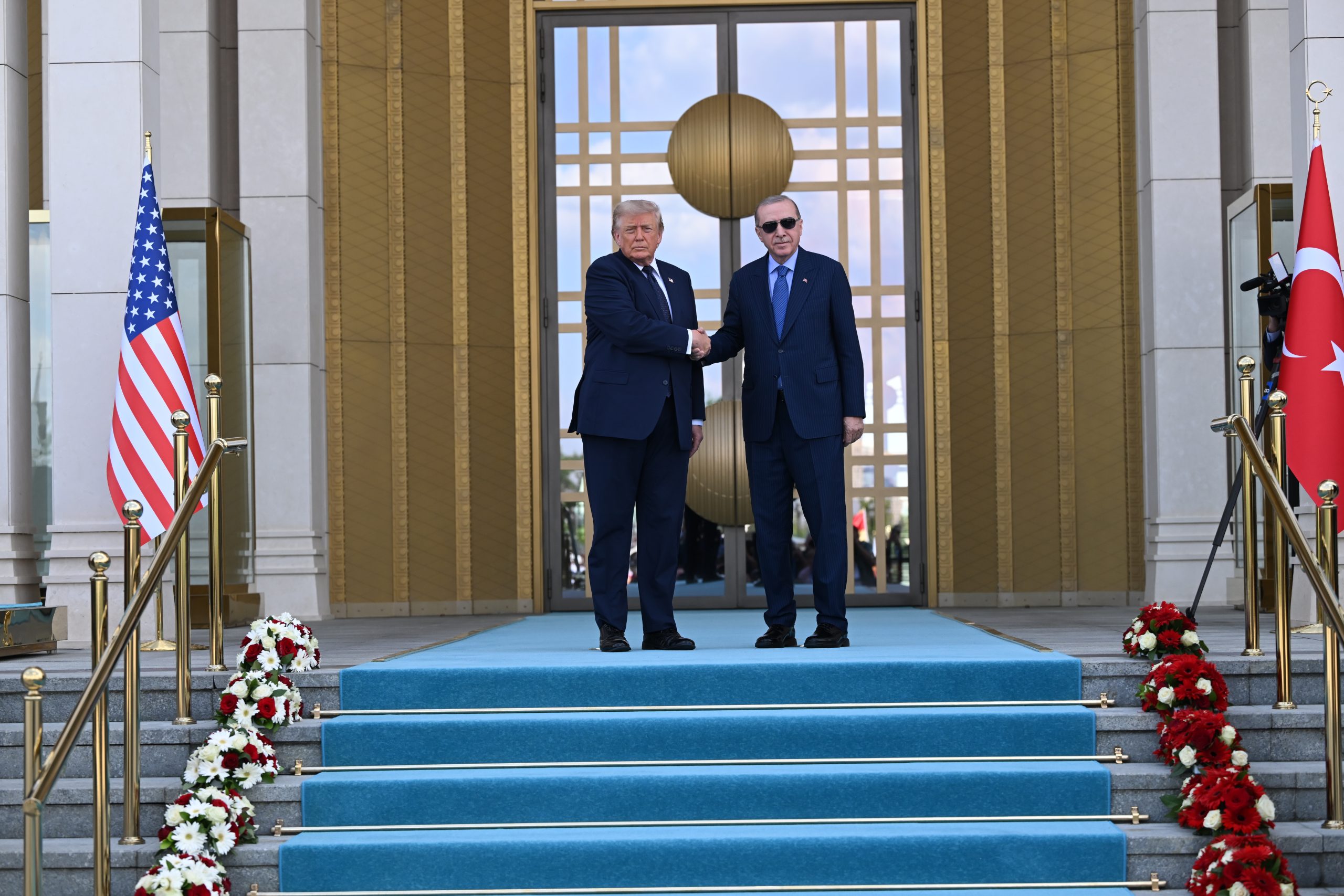 Türkiye Cumhurbaşkanı Erdoğan, ABD Başkanı Trump’ı resmi törenle karşıladı